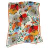 Large silk scarf with a vibrant floral design