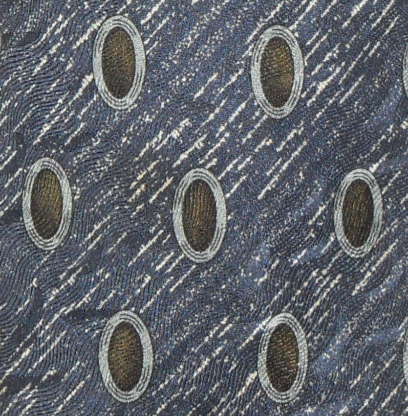 Vintage Pierre Cardin silk tie in a striking blue and brown design