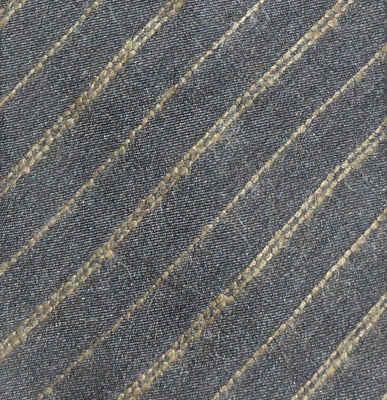Dunhill silk and mohair mix grey tie with a diagonal stripe design
