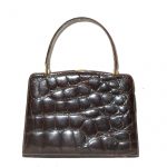 Triomphe made in France for Macy's New York crocodile skin 1960s handbag