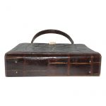 Triomphe made in France for Macy's New York crocodile skin 1960s handbag