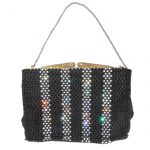 Vintage framed evening bag with bead and crystal design