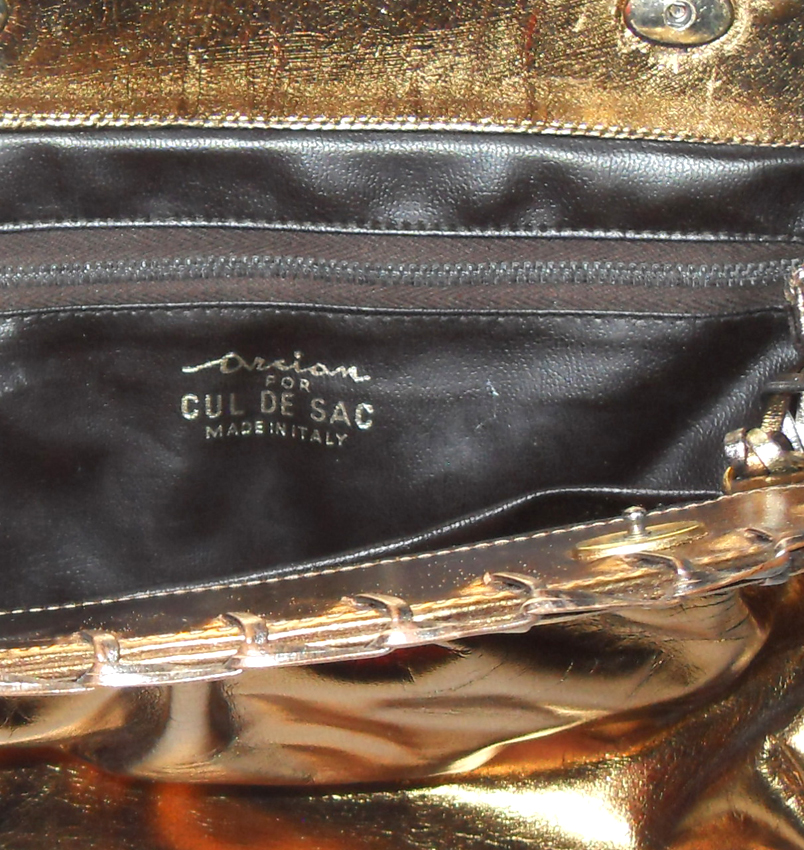 Cul de Sac Dark Gold Bag Cul de Sac Italy dark gold metallic leather bag