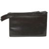Vintage dark brown leather handbag