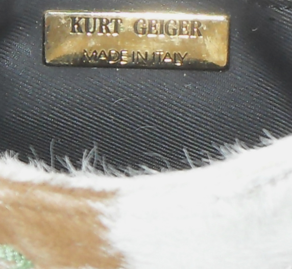 Kurt Geiger Italy Pony skin Handbag Kurt Geiger small pony skin handbag with embroidered flower detail