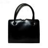 Middx black leather framed handbag