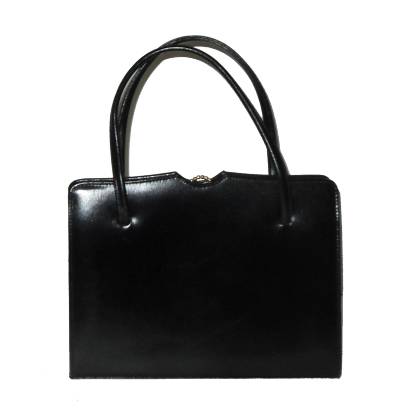 Middx Black Leather Handbag Middx black leather framed handbag