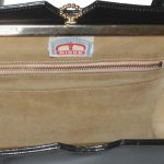 Middx black leather framed handbag