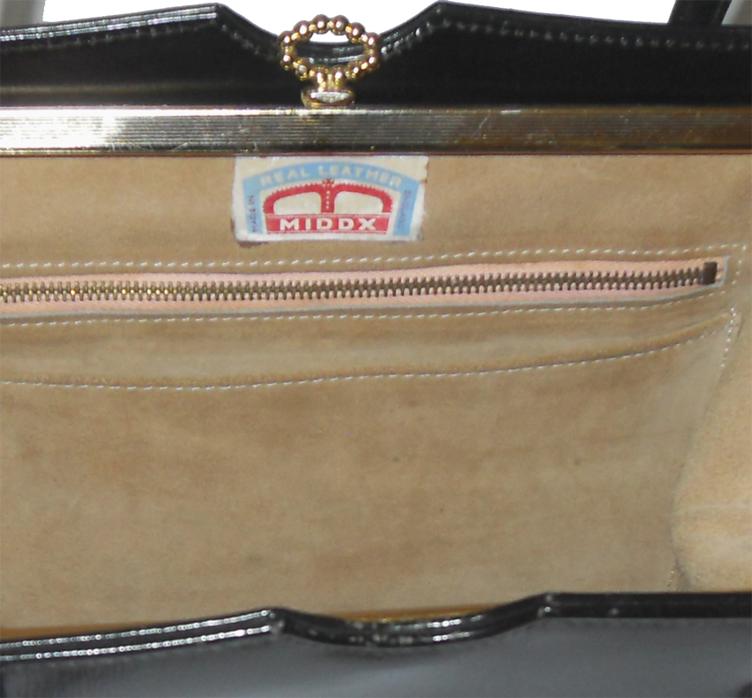 Middx Black Leather Handbag Middx black leather framed handbag