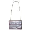 Allendé of Mayfair metallic mauve leather handbag