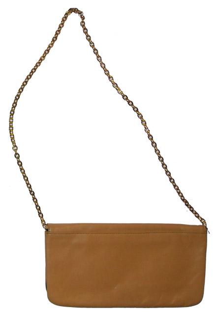 Angela tan leather and snakeskin bag