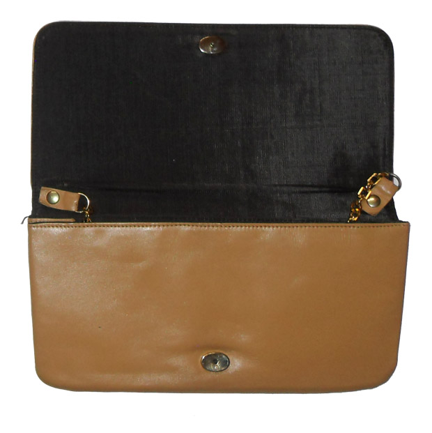 Angela tan leather and snakeskin bag