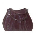 Small purple leather handbag made in Italy