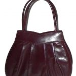 Small purple leather handbag made in Italy
