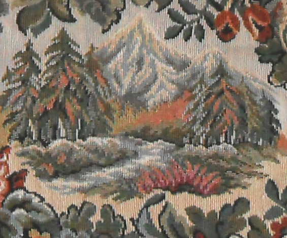 Vintage tapestry framed evening bag