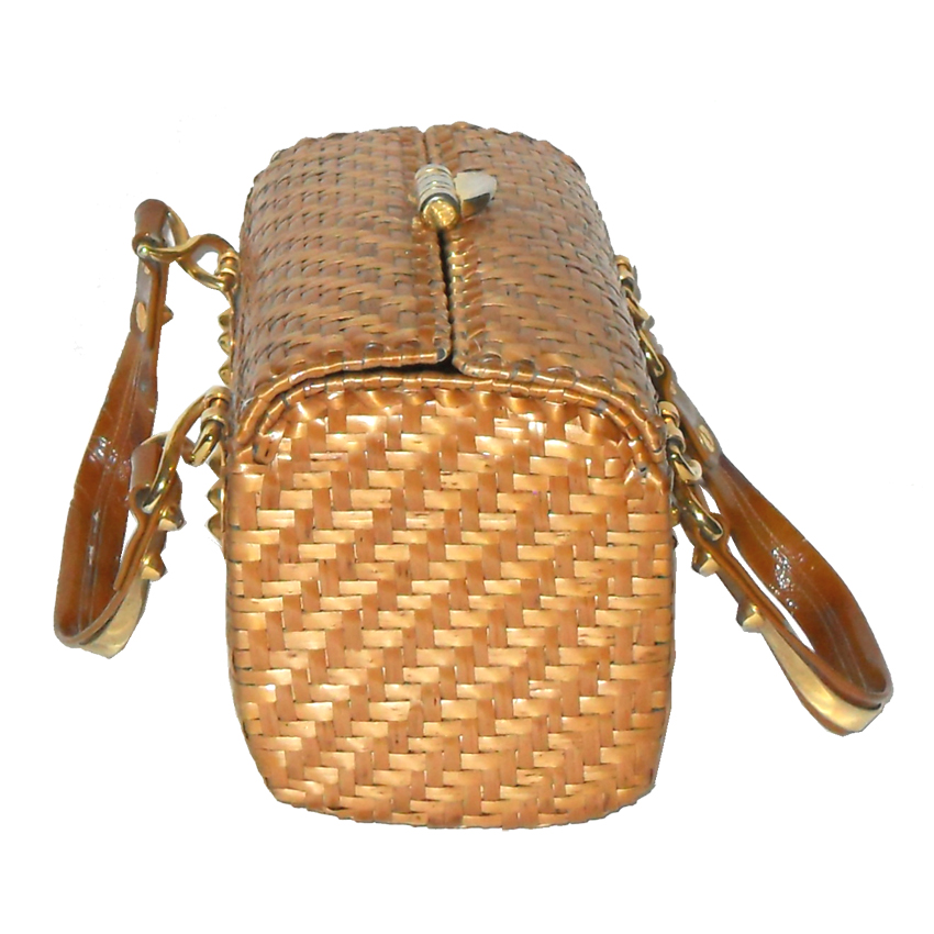 Vintage Rodo Italy wicker box handbag