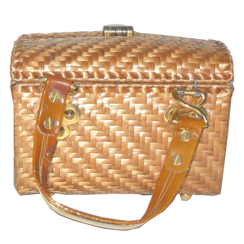 Vintage Rodo Italy wicker box handbag