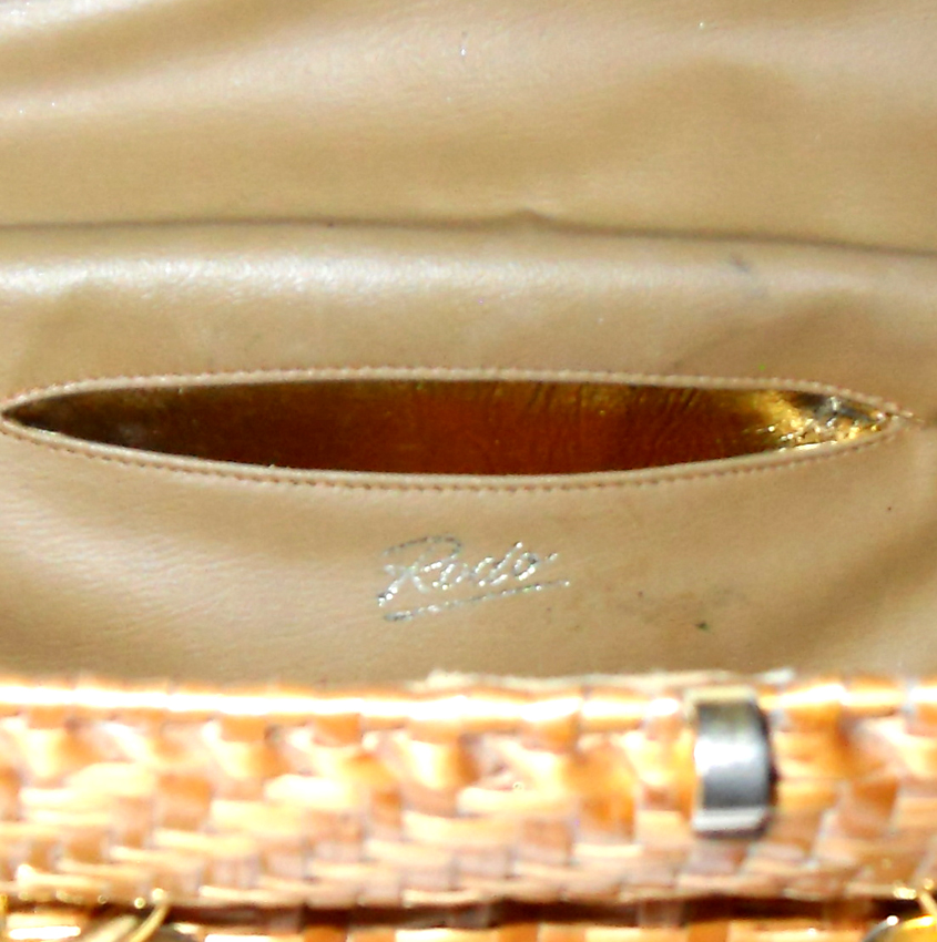 Vintage Rodo Italy wicker box handbag