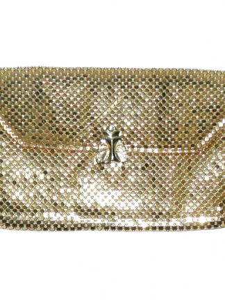 Whiting and Davis gold mesh clutch