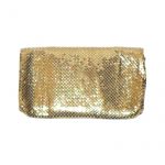 Whiting and Davis gold mesh clutch