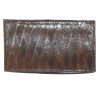 Retro brown snakeskin and leather clutch bag