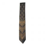 Hardy Amies 1960s silk tie in a dark brown and copper design