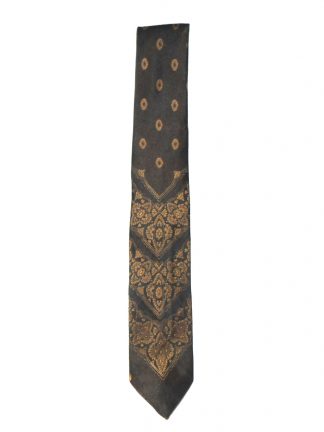 Hardy Amies 1960s silk tie in a dark brown and copper design