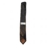 Hardy Amies 1960s silk tie in a dark brown and copper design