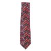 Missoni Italy silk print tie in red blue green and white