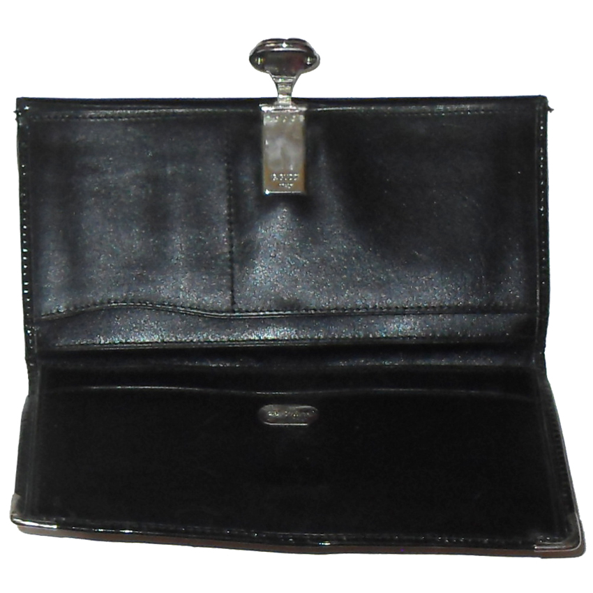 Vintage Gucci Black Purse Wallet Vintage Gucci black leather and fabric purse wallet