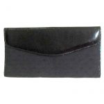 Vintage Gucci black leather and fabric purse wallet