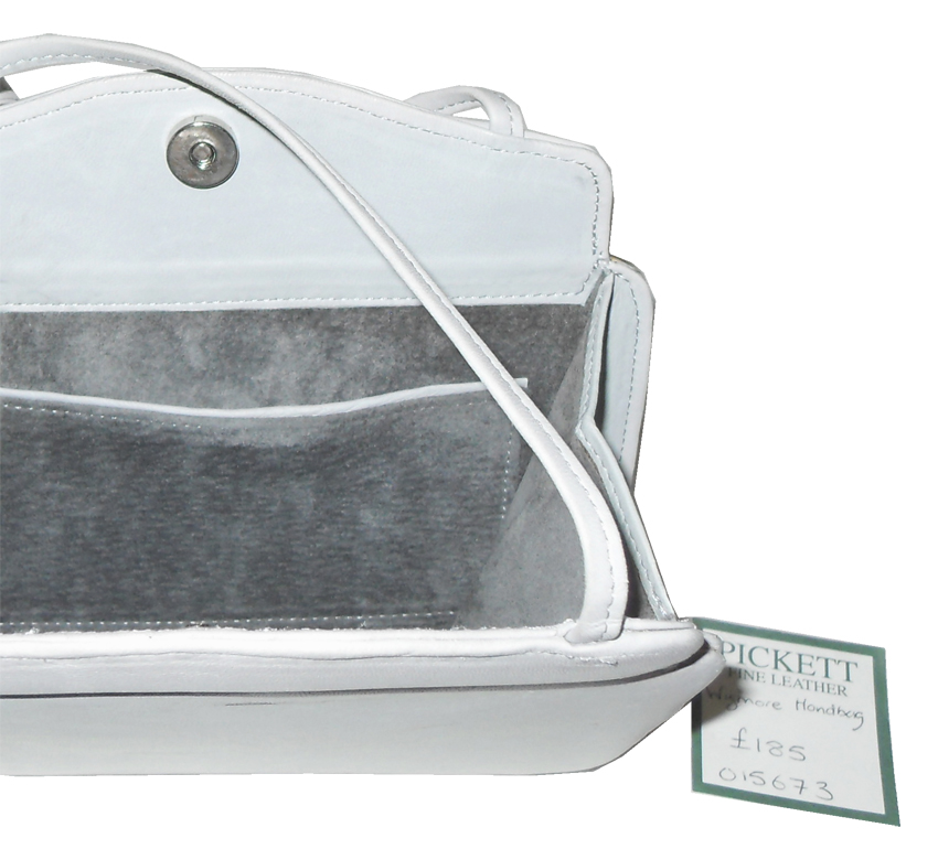 Pickett Wigmore small grey leather handbag
