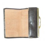 Brown grained calf leather purse