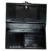 Jacob black ostrich and leather purse wallet