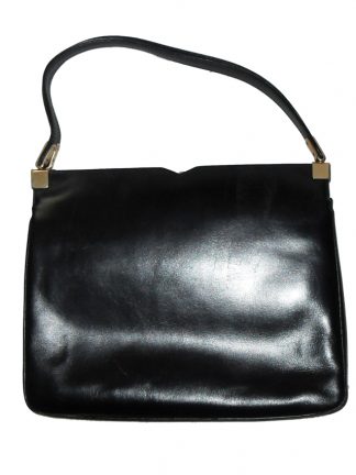 Vintage Dunhill black leather handbag