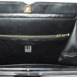 Vintage Dunhill black leather handbag