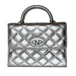 Nouchka Italy silver quilted handbag