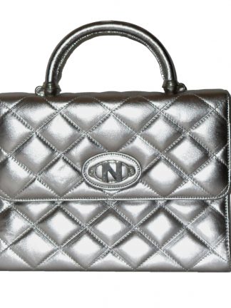 Nouchka Italy silver quilted handbag