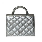 Nouchka Italy silver quilted handbag