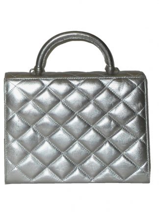 Nouchka Italy silver quilted handbag