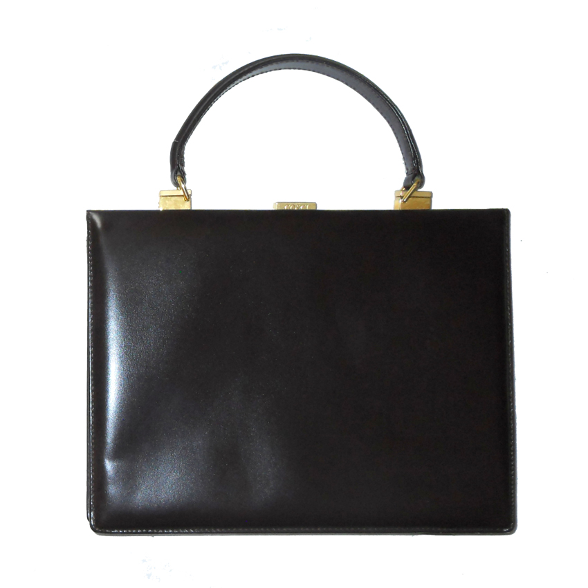 Cosci Italy Dark Brown Leather Handbag | Vintage and Retro Handbags | Women&#39;s Vintage Fashion ...