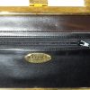 Cosci hand made in Italy dark brown leather framed handbag