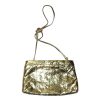 Saks Fifth Avenue gold snakeskin bag