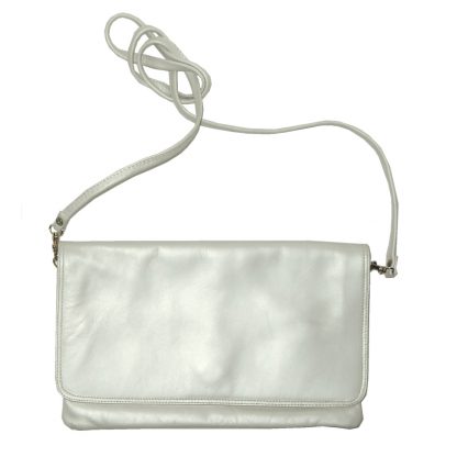 Nicoli Fernando Italy cream leather bag