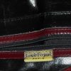 Louis Feraud Paris burgundy fabric shoulder bag with black leather lining