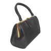 Maclaren black textured vinyl framed handbag