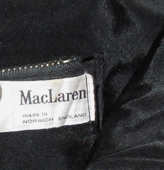 Maclaren black textured vinyl framed handbag