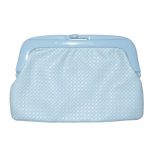 Retro pale blue clutch bag made in Italy