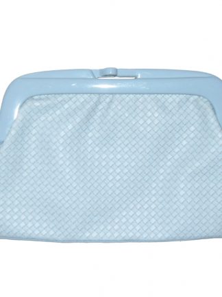 Retro pale blue clutch bag made in Italy