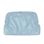 Retro pale blue clutch bag made in Italy